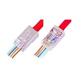 Skygo 4388 Yeni Nesil Delikli Metal RJ45 Jack Internet Cat Kablo Ucu, 10 Adet - 1 GB - 00-Siyah - Beyaz - Option-1