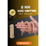 Skygo 8 MM 100 Metre Jüt Halat Dekoratif Hasır İp Urgan Süs