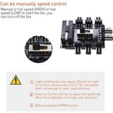 Skygo 8 Port Fan Çoklayıcı Hub Y Pwm Splitter Ide Molex Soğutma 3 Pin 4 Switch Anahtarlı 4336 - 1 GB - 00-Siyah - Beyaz - Option-1