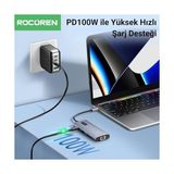 Skygo 8 Portlu 4K 30Hz Gigabit Ethernet Sd Tf Kart Okuyuculu 3*usb3.0 Pd 100W Destekli Hub Çoklayıcı - 1 GB - 00-Siyah - Beyaz - Option-1