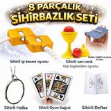 Skygo 8’li Sihirbazlık Seti (Kibrit, Defter, Halka, Kupa, İp, 3’lü Kart)