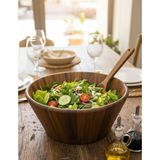 Skygo Akasya Ağacı Salata Kasesi Meyve Sebze Kasesi Salata Karıştırma Kasesi 30 cm - Kahverengi