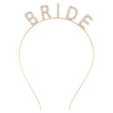 Skygo Altın Gold Renk Bekarlığa Veda Kristal Taş Bride Tacı İthal 16x10 cm