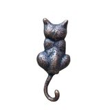 Skygo Antika Tarz Dekoratif Pirinç Kedi Sırt Kapı Tokmağı, Taktak - 160X65Mm, Oksit