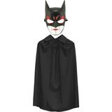 Skygo Batman Maskesi Cat Woman ve Batman Pelerini 90 cm Siyah Renk Set