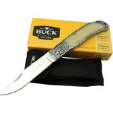 Skygo Buck Knives BK-009WY 23 cm Sedef Metal Saplı Kılıflı Kutulu Kamp Çakı