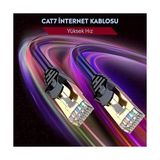 Skygo Cat7 Ethernet Patch Adsl Modem Internet Kablosu (Cat7, 15 Metre) - 1 GB - 00-Siyah - Beyaz - Option-1