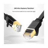 Skygo Cat7 U/ftp Flat Ethernet Kablosu 1.5 Metre - 1 GB - 00-Siyah - Beyaz - Option-1