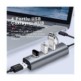 Skygo CHB010 Type-C To USB 3.0 4 Portlu Alüminyum Hub Çoklayıcı - 1 GB - 00-Siyah - Beyaz - Option-1