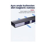 Skygo CHB057 USB Type-C To 4 Portlu 3*usb 2.0 1*usb 3.0 Hub Çoklayıcı 1 Metre - 1 GB - 00-Siyah - Beyaz - Option-1