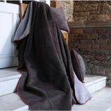 Skygo Çift Kişilik Düz Pamuklu Battaniye Çift Taraflı 200 x 220 - 200 x 220 cm - Gri
