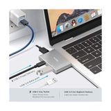 Skygo Dual Usb-C Hub Çoklayıcı Adaptör | 4K HDMI 60Hz, USB 3.0, Pd Şarj Geçişli | Apple MacBook Air ve Pro (Çift Usb-C Modeller) ile Uyumlu | Alüminyum Gri - 1 GB - 00-Siyah - Beyaz - Option-1