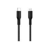 Skygo Eco Usb-C - Micro USB Kablosu, 1 M, Yumuşak, Örgülü, Esnek Hızlı Şarj Kablosu, Usb-If Sertifikalı Type-C - Micro USB Şarj Kablosu, Kameralar, Hoparlörler ve Daha Fazlası Için, Siyah - 1 GB - 00-Siyah - Beyaz - Option-1