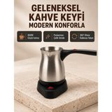Skygo Elektrikli Türk Kahvesi Cezvesi 800W Kablosuz Döner Tabanlı - 0,35 L