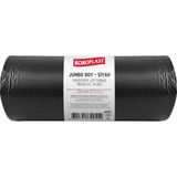 Skygo Endüstriyel Çöp Torbası Jumbo Boy Siyah 10’lu 80X110 Cm, Yırtılmaya Dayanıklı, Jumbo Boy Çöp Poşeti, Çift Katlı, Geri Dönüştürülebilir, Fabrika, Inşaat, Depo, Kafe, Otel, Hastane, Bahçe