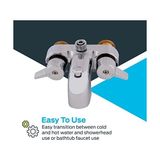 Skygo Ez-Flo 11129 Add-On Shower Diverter Bathcock Polished Chrome - Option-1