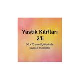 Skygo Ezgi Desenli Pamuklu Yastık Kılıfı, Lavanta Deseni, 50 x 70 Cm, Lila, 2 Adet - Acı Kahverengi