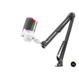 Skygo Gaming Rgb Mikrofon Seti Boom Mikrofon Kolu Type-C 192Khz 24Bit Beyaz ME6S35W