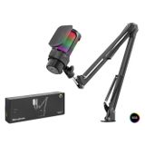 Skygo Gaming RGB Mikrofon Seti Boom Mikrofon Kolu Type-C 192kHz 24Bit Siyah M835B