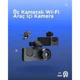 Skygo Gelişmiş G-Sensörlü Üçlü Araç Kamerası – 5” LCD Ekran ve Hareket Algılama