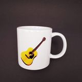 Skygo Gitar Tasarım Kupa - Altın - Kırmızı