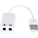 Skygo Harici Kablolu 7.1 USB Ses Kartı 3.5mm Mikrofon Çevirici Dönüştürücü Adaptö - 1 GB - 00-Siyah - Beyaz - Option-1