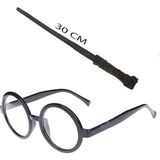 Skygo Harry Potter Asası 30 cm ve Siyah Çerçeveli Harry Potter Gözlüğü Seti