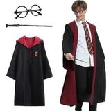 Skygo Harry Potter Gryffindor Kapişonlu Çocuk Kostüm + Asa + Gözlük Seti 11-12 Yaş