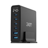 Skygo Juo 240W Gan Pd 3.1 Masaüstü Hızlı Şarj Cihazı 4 Type-C + 2 Usb-A & MacBook & Laptop Uyumlu Şarj Aleti - 001-Renkli