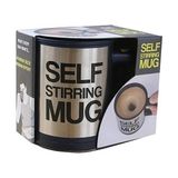 Skygo Karıştırıcı Özellikli Mikser Kupa Bardak Self Stirring Mug - Beyaz