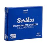 Skygo Kartuş Dolma Kalem Kartuşu 6'lı Paket Mavi