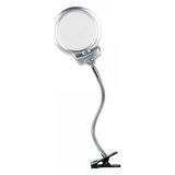 Skygo Krm 2.5 x 130 mm 5X24 mm LED Aydınlatmalı Büyüteç Masa Üstü Metal Hortum Mandallı MG15124-C - Çok Renkli
