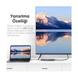 Skygo Macbook ile Uyumlu Usb-C Hub Çoklayıcı Hdmı/sd Card/micro Sd/usb 2.0/usb 3.0/usb-C/pd 100WATT / Bağlantı Port USB Çoklayıcı Adaptör (7-In -1 Multi Hub Hdmı) - 1 GB - 00-Siyah - Beyaz - Option-1