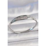 Skygo Pirinç Gümüş Renk Zirkon Taşlı Yıldız Işlemeli Kadın Kelepçe