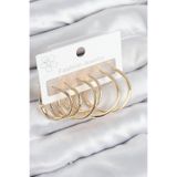 Skygo Pirinç Halka Model Gold Renk Kadın Set Küpe - Tj-Bkp11045