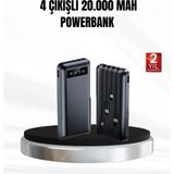 Skygo Powerbank 20000 Mah LED Fenerli ve Çoklu Güvenlik Korumasına Sahip - 001-Renkli