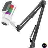 Skygo Profesyonel Ayarlanabilir Masa Kolu Askılı Gaming Rgb Mikrofon 192 Khz / 24BIT Type-C - Beyaz M835W - Seçenek Mevcut Değil - Renkli