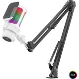 Skygo Profesyonel Ayarlanabilir Masa Kolu Askılı Rgb Mikrofon 192 Khz / 24BIT Type-C - Beyaz M835W