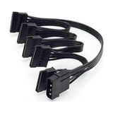 Skygo PX-4355 Molex To Sata Power Çoklayıcı Kablo, 4 Pin Ide Psu To 5 Port Sata Güç Kablosu, 60 CM%100 Saf Bakır HDD SSD DVD Güç Bağlantı Kablosu, Pc Kasa Içi Sata Power Splitter - 1 GB - 00-Siyah - Beyaz - Option-1