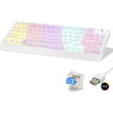 Skygo Qtr Klavye (104 Tuş, USB Kablolu, Blue Switch Rgb - Beyaz G500XW) - Orjinal - Çok Renkli