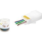 Skygo Ramia Premium | Cat6 Ez RJ45 Konnektör - 100 Adet Beyaz / Özel Plastik Kutulu ND2406 | TG-HB-2026