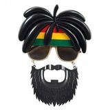 Skygo Rasta Peruklu Rasta Sakallı Bob Marley Bıyıklı Parti Gözlüğü 27x18 cm