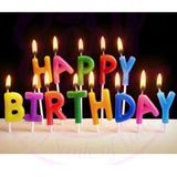 Skygo Rengarenk Happy Birthday Yazılabilen Doğum Günü Mumu - Çok Renkli - Organik