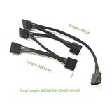 Skygo Revify 4355 Molex Ide 4 Pin To 5 Port Sata Power HDD Güç Çoklayıcı Kablosu - 1 GB - 00-Siyah - Beyaz - Option-1