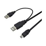 Skygo Revify 4529 USB Y 3 Giriş Mini 5 Pin Harddisk Kablosu - 1 GB - 00-Siyah - Beyaz - Option-1