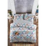 Skygo Revify Alya Çift Kişilik Nevresim Takımı 200X220 cm Nevresim 240X260 cm Çarşaf 50X70 cm 2 Adet Yastık Kılıfı - Acı Kahverengi