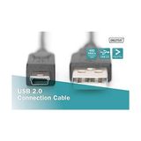 Skygo Revify Assmann AK-300108-010-S USB 2.0 Bağlantı Kablosu, A Tipinde - Mini B (5 Pimli) M/m, 1.0m, USB 2.0 Uyumlu, Bl - 1 GB - 00-Siyah - Beyaz - Option-1