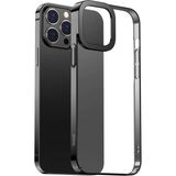 Skygo Revify Baseus Glitter iPhone 13 Pro Max 6.7inç Kılıf Renkli Kenar Şeffaf SILIKON-(5775)