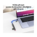 Skygo Revify CHB025 Usb-A ve Type-C Girişli 2*type-C 1*usb-A Sd Micro Sd Tf Kart Okuyucu Çoklayıcı Dönüştürücü - 1 GB - 00-Siyah - Beyaz - Option-1