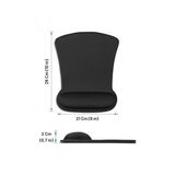 Skygo Revify Flexpad Bilek Destekli Konfor Kaymaz Ergonomik Mouse Pad Siyah Siyah - -- - Option-1